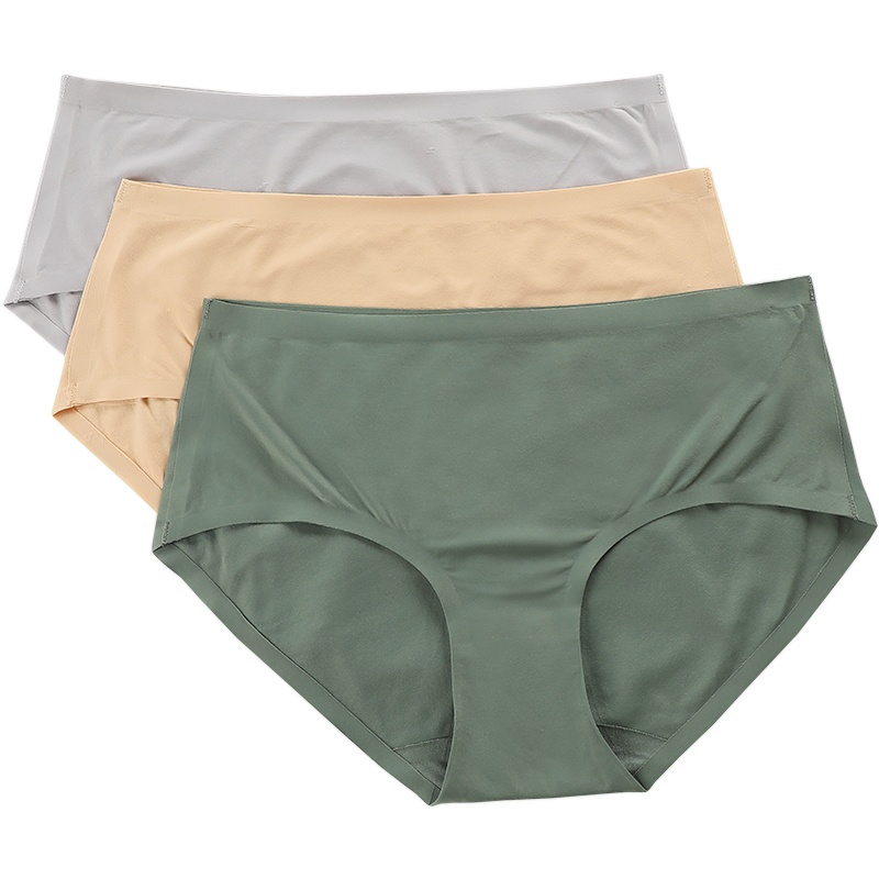 红豆居家(Hodohome)19年新品女式内裤女士中腰简约性感无痕内裤三角裤三条装