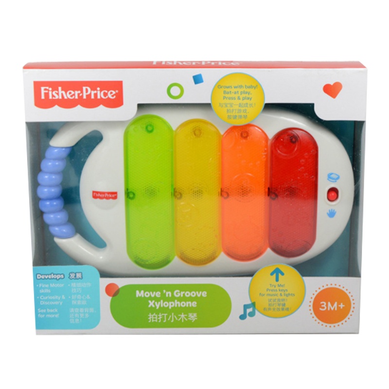 [苏宁自营]Fisher Price 费雪 拍打小木琴 CBH77 塑料玩具 适合3个月以上宝宝