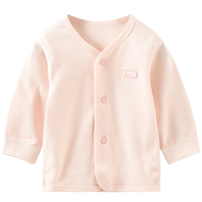 童泰新款新生儿纯棉上衣1-12个月婴儿上衣男女宝宝对开上衣家居服