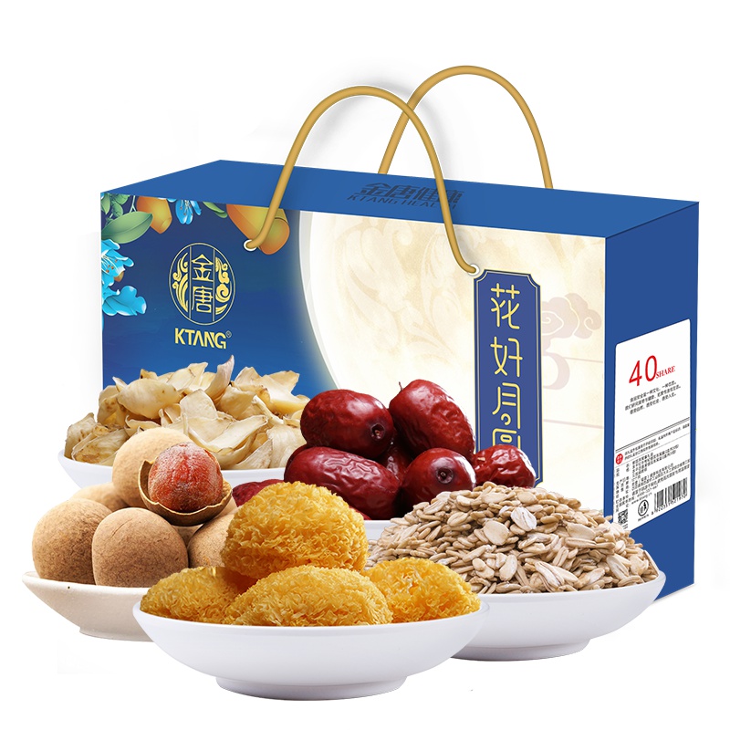 金唐(KTANG) 花好月圆杂粮山珍礼盒 1500g 年货新年团购礼盒员工福利杂粮礼盒