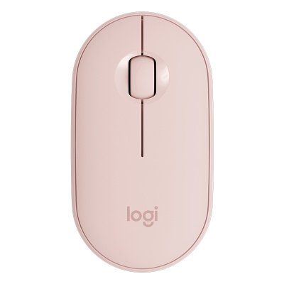 罗技 (Logitech) Pebble鹅卵石轻薄型无线蓝牙静音鼠标光电蓝牙台式机笔记本电脑家用商务办公苹果MAC 粉色