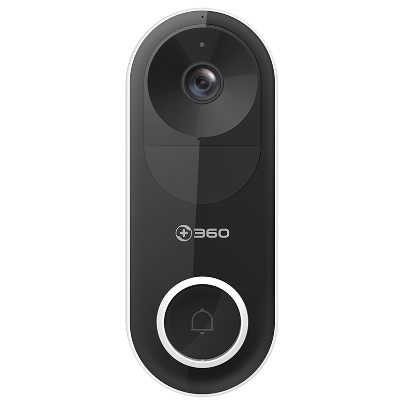 360 可视门铃D819智能摄像机摄像头 家用电子猫眼 高清夜视手机无线wifi远程监控器 访客识别 视频通话