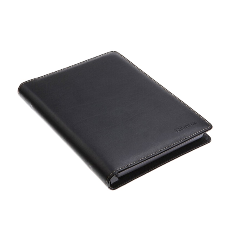 齐心 C5828 18K十字纹皮面笔记本146页 黑色