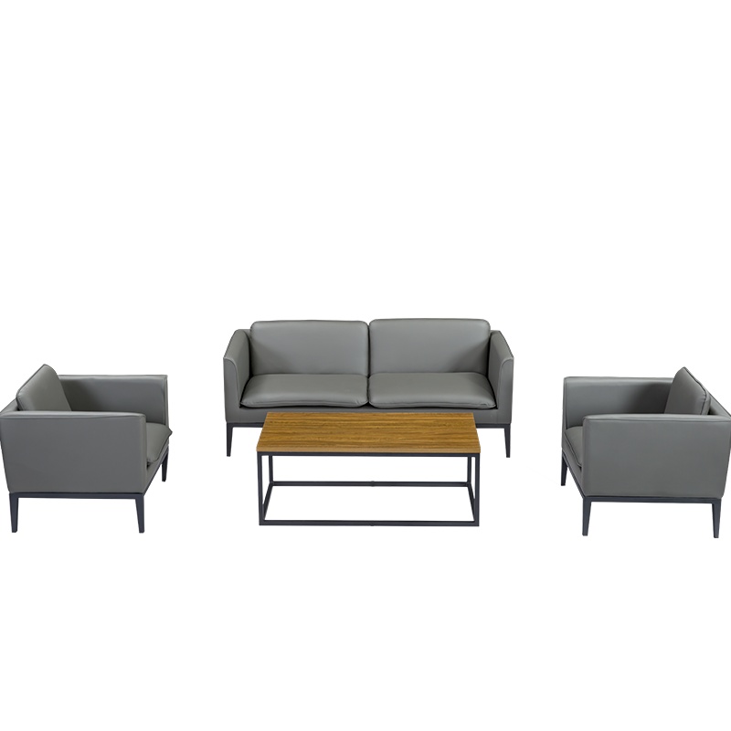 [红心家居]办公沙发茶几组合套装商务简约现代接待洽谈会客三人位