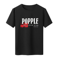POPPLE翔豪 创意印花 时尚潮趣夏季纯棉圆领休闲系列T恤