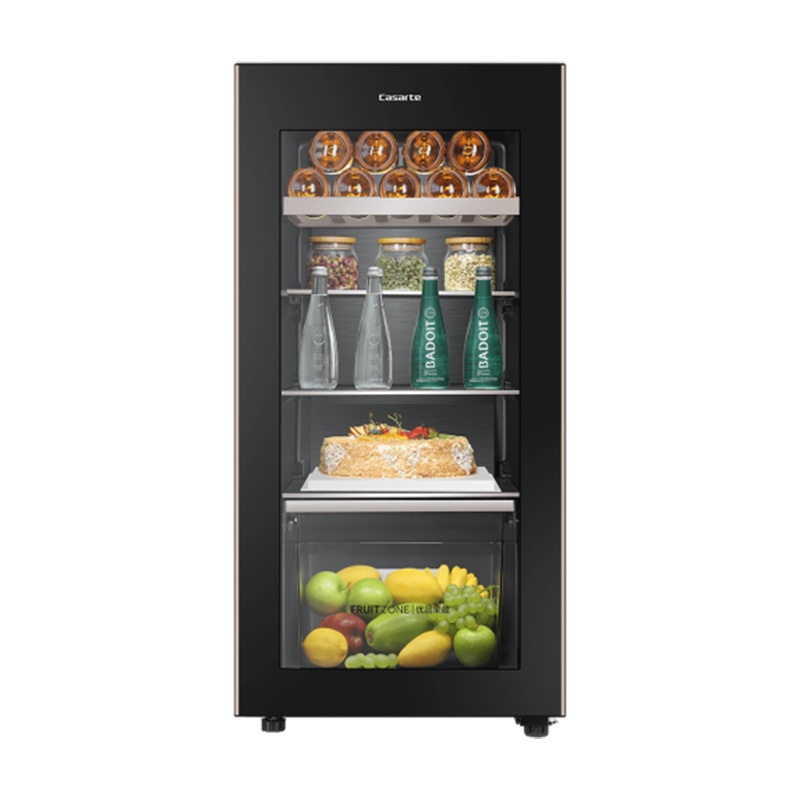 卡萨帝(Casarte) 142升冰吧酒柜冷藏冰箱冰柜冷柜茶叶饮料柜 立式风冷无霜 双重杀菌保湿 LC-142WEBU1