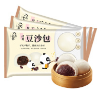入口为鲜速冻面点豆沙包子面食早点加热即食早餐广式早茶点心240g/袋*3袋