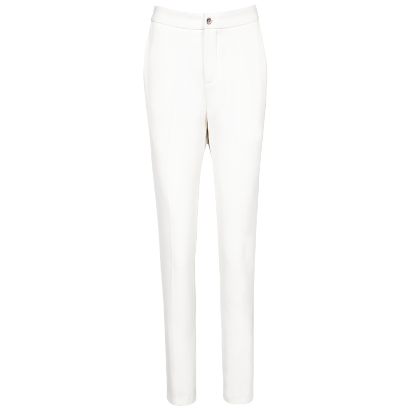 晚白2021春季新品纯色简约通勤百搭高腰常规职业休闲西裤休闲裤女