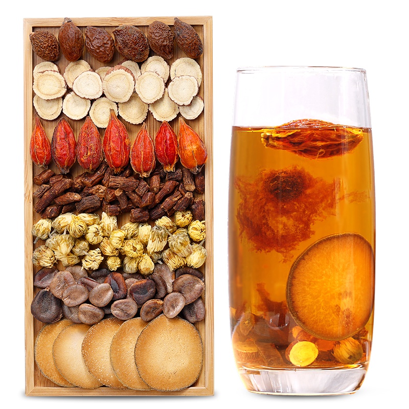 青源堂牌化橘红栀子茶120克 桔红胖大海罗汉果青果甘草干果青皮果