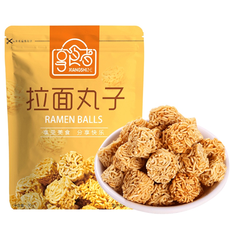 享食者拉面丸子90g*2袋办公室休闲零食小吃好吃不贵的干脆面坚果炒货