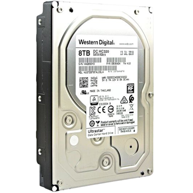 西部数据(W D)8TB HC320 SATA6Gb/s 7200转256M 企业级硬盘(HUS728T8TALE6L4)