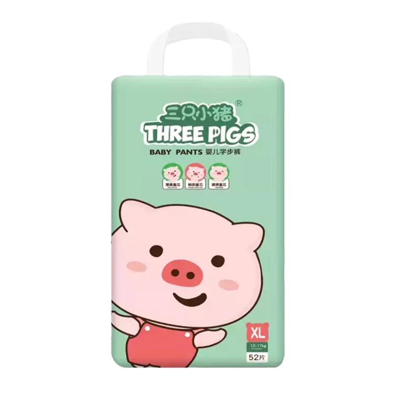 三只小猪童芯系列超薄干爽拉拉裤XL52片