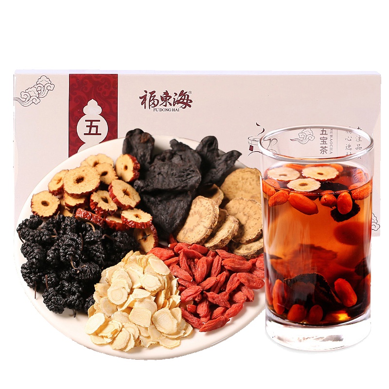 买1发3福东海五宝茶八宝养生红枣桂圆枸杞男肾男人养身肾茶花茶组合3盒装