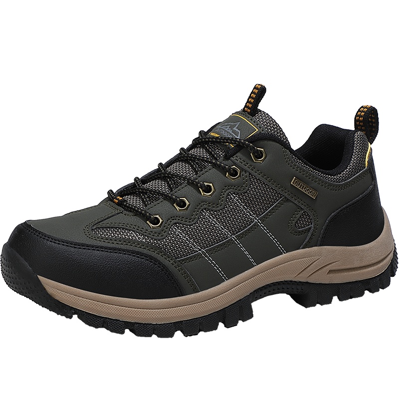 YIBULUOTUO户外登山鞋男春秋低帮男鞋防滑耐磨透气休闲鞋大码野外爬山徒步鞋