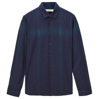 海一家2019秋季男士时尚撞色条纹商务休闲长袖衬衫