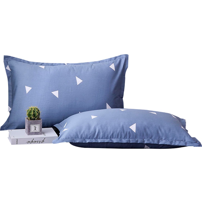 泰念Tai nian全棉枕套一对装纯棉斜纹印花枕套2个全棉单人枕头套枕芯套两只装新款家纺单人双人枕套一对