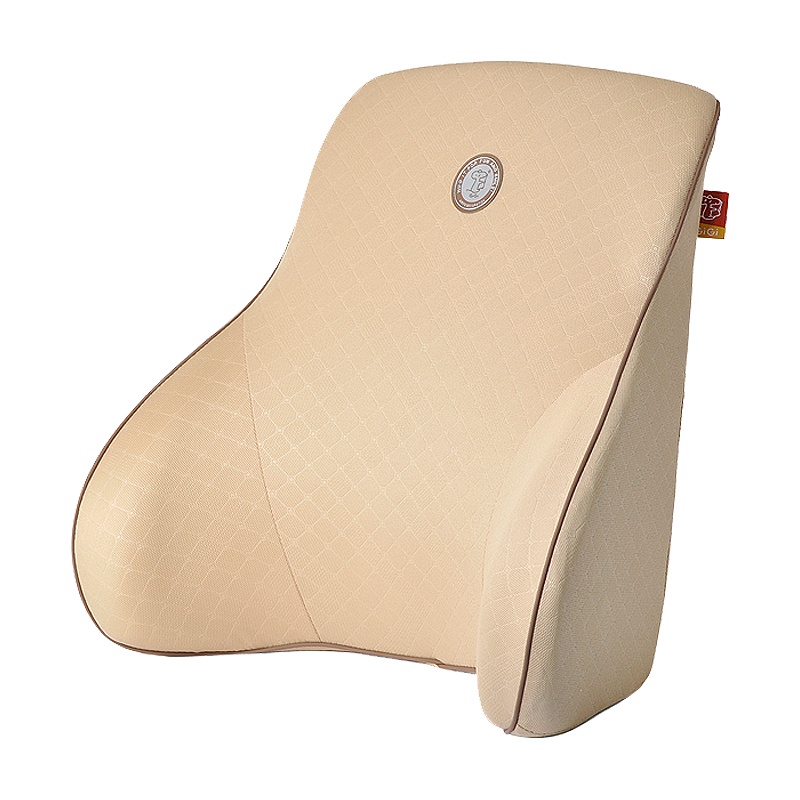 GiGi汽车腰靠 腰枕 G-1563负离子太空记忆棉车用办公用健康靠垫 腰靠枕伯爵杏