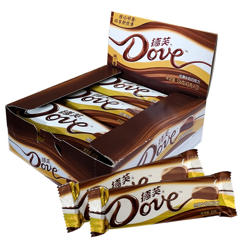 德芙Dove德芙丝滑牛奶巧克力排块牛奶巧克力43g一条