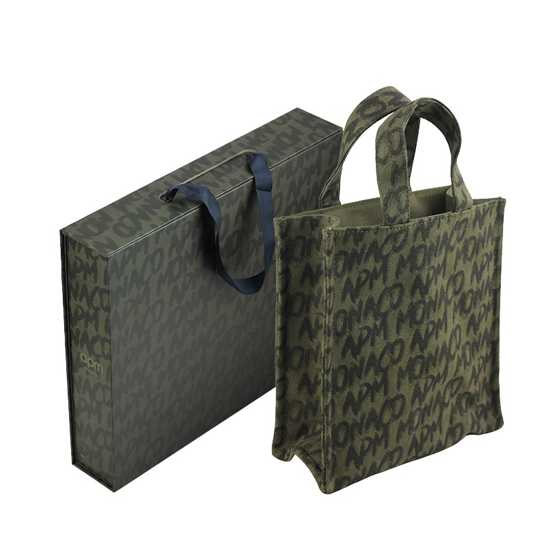 apm MONACO首饰袋小号Graffiti印花情侣托特帆布手提袋送女友礼物