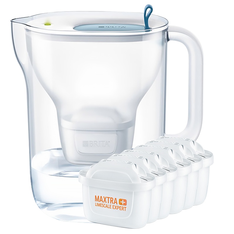 碧然德(BRITA)家用滤水壶净水器净水壶Style设计师一壶1芯+去水垢专家版6枚滤芯