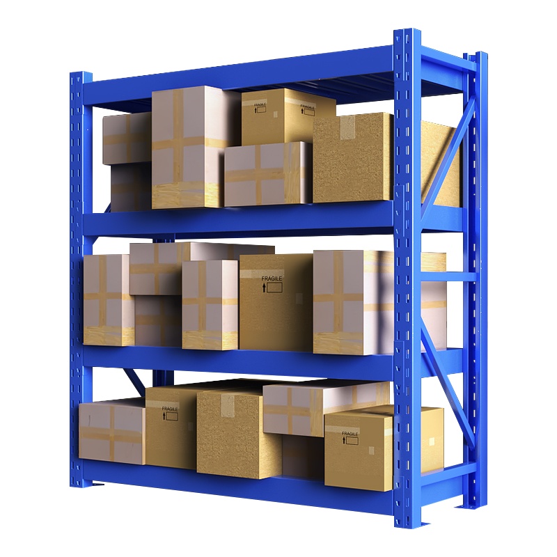 铭威盾仓库仓储货架四层金属五金货架家用中型重型置物架展示架子1000KG