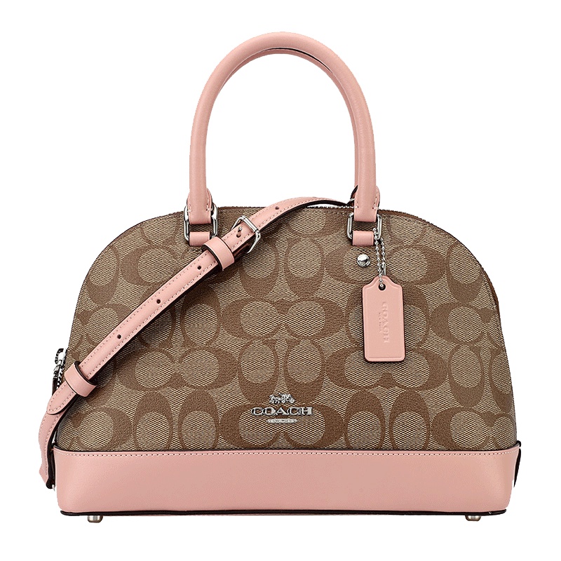 COACH 蔻驰 女士斜挎包 PVC配皮手提单肩斜挎贝壳包