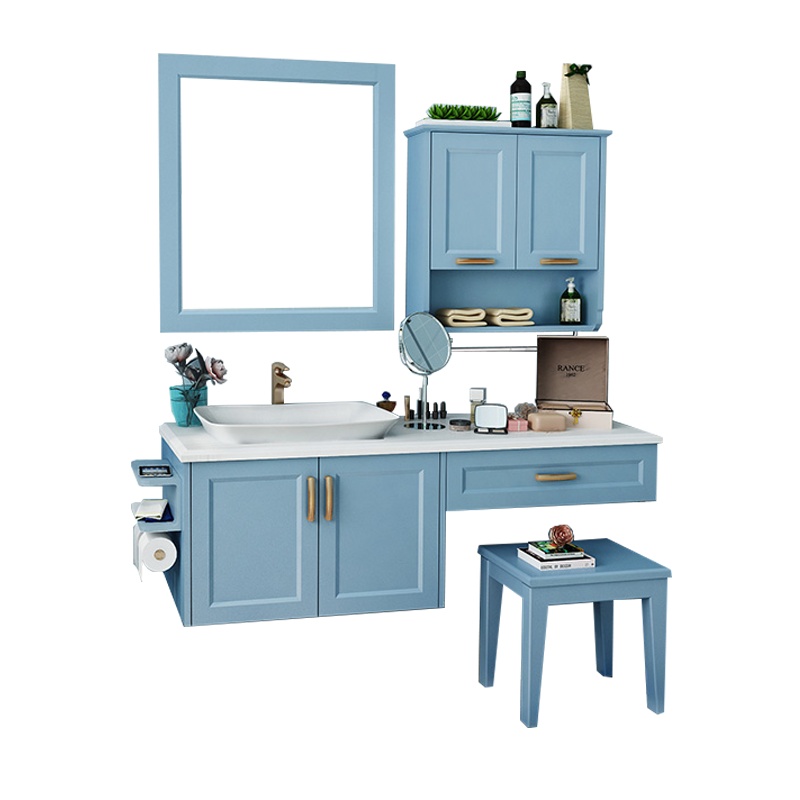 帝宏530美式实木浴室柜组合现代简约卫浴柜卫生间洗漱台轻奢洗脸盆定制