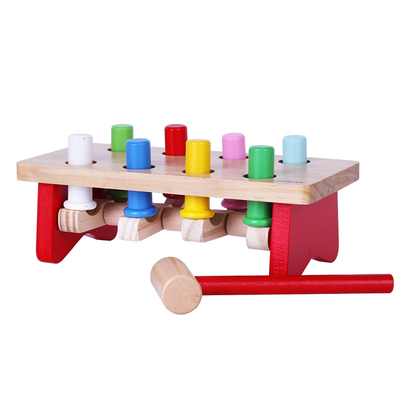 木玩世家儿童早教玩具声东击西打桩台3-6周岁宝宝音乐玩具Q8000