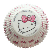 学厨 HELLO KITTY 马芬纸杯蛋糕模具 7cm雪媚娘纸托 烤蛋糕纸杯 蛋糕杯 烘焙纸杯100只装 KT7067