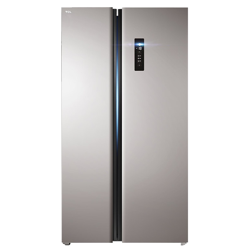 TCL 519升对开门双开门冰箱 风冷无霜电脑温控 家用大容量电冰箱 BCD-519WEZ50(典雅银)