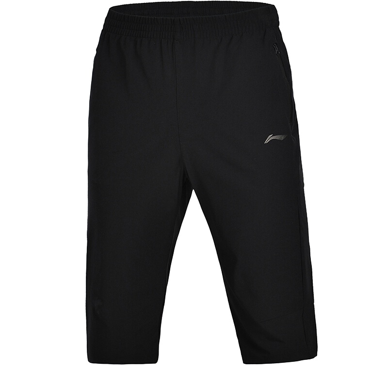 李宁2017年夏季男子七分裤训练系列速干运动裤