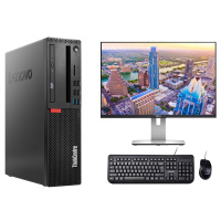 联想(ThinkCentre) M720S 台式电脑(i3-8100 4GB 500GB DVDRW W10P+U2415 24寸液晶)