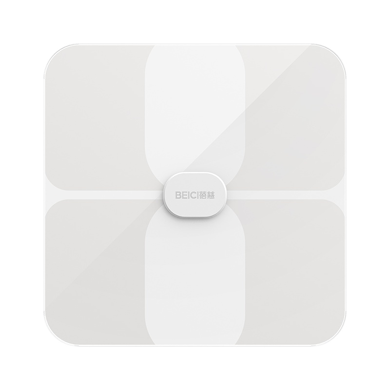 蓓慈（beici）电子秤BC516A智能家用体重秤健康秤USB充电蓝牙连接白色