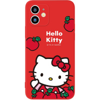 优加正版HelloKitty苹果12手机壳液态硅胶11全包防摔12pro软壳创意卡通可爱iPhone12prom