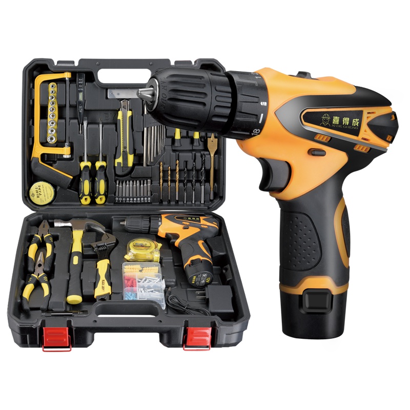 喜得成XDC6301锂电钻套装12V充电式手钻小手枪钻电钻多功能家用电动螺丝刀电转