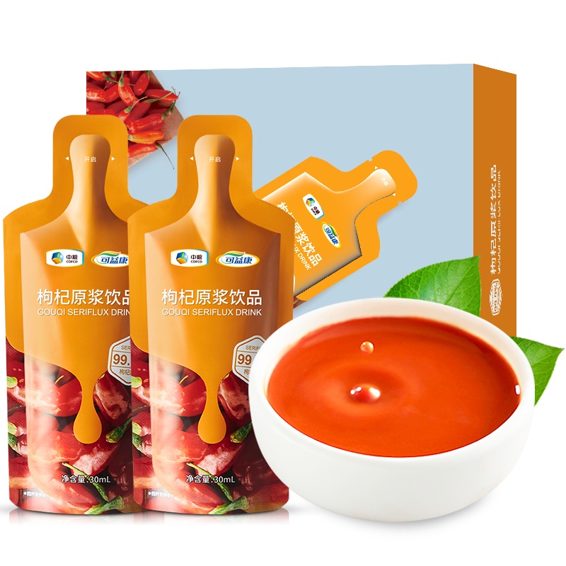中粮可益康枸杞原浆鲜液枸杞汁枸杞液枸杞原浆汁非宁夏鲜非特级中宁枸杞原浆旗舰店