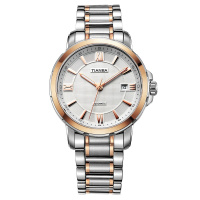 天霸(TIANBA)商务正装自动机械手表带日历防水金属钢带手表机械表男TM6005.02SI白盘