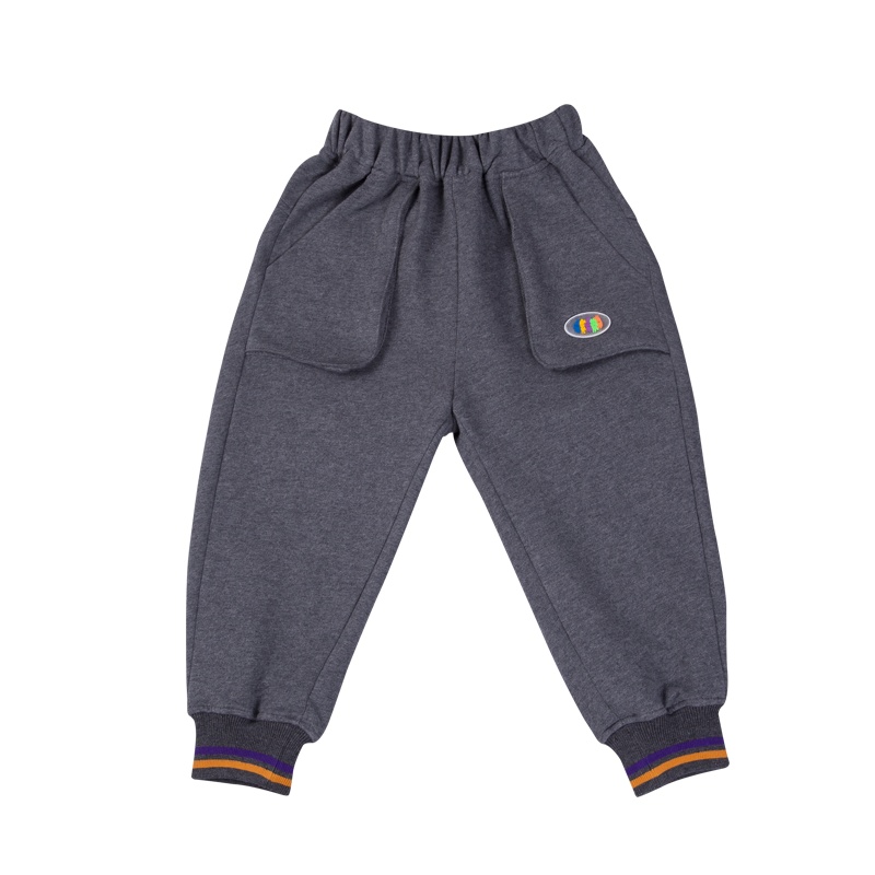 龙之涵(LONGZHIHAN)儿童休闲裤口袋裤男女春秋洋气长裤中大童2020新款宽松韩版