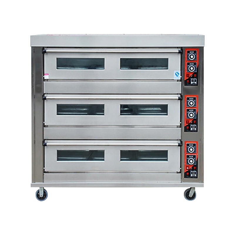 埃利斯(AILISI)商用大容量厨房商用高温烤箱 披萨蛋糕面包西餐后厨 大型月饼烘炉 电烤箱三层九盘旋钮款