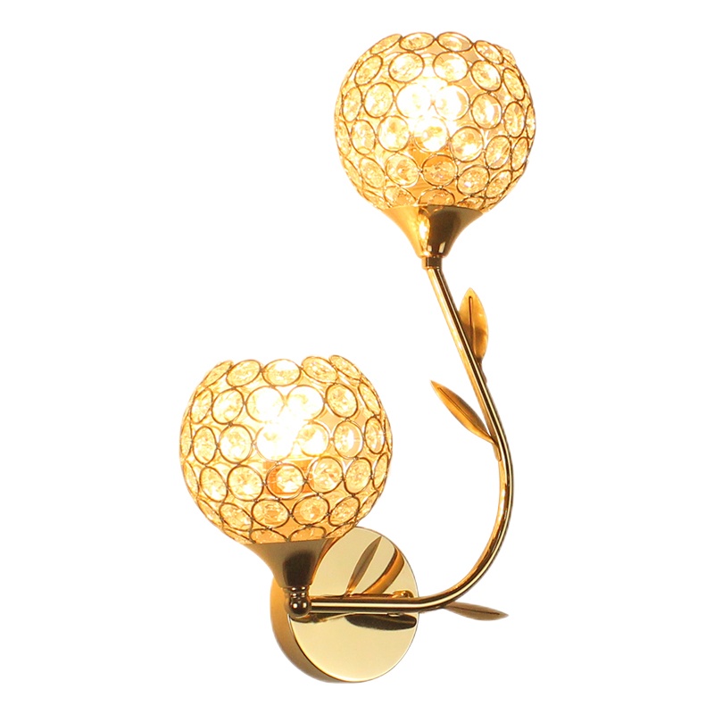 轻奢简欧创意水晶墙壁灯现代简约走廊过道玄关灯温馨床头卧室灯具