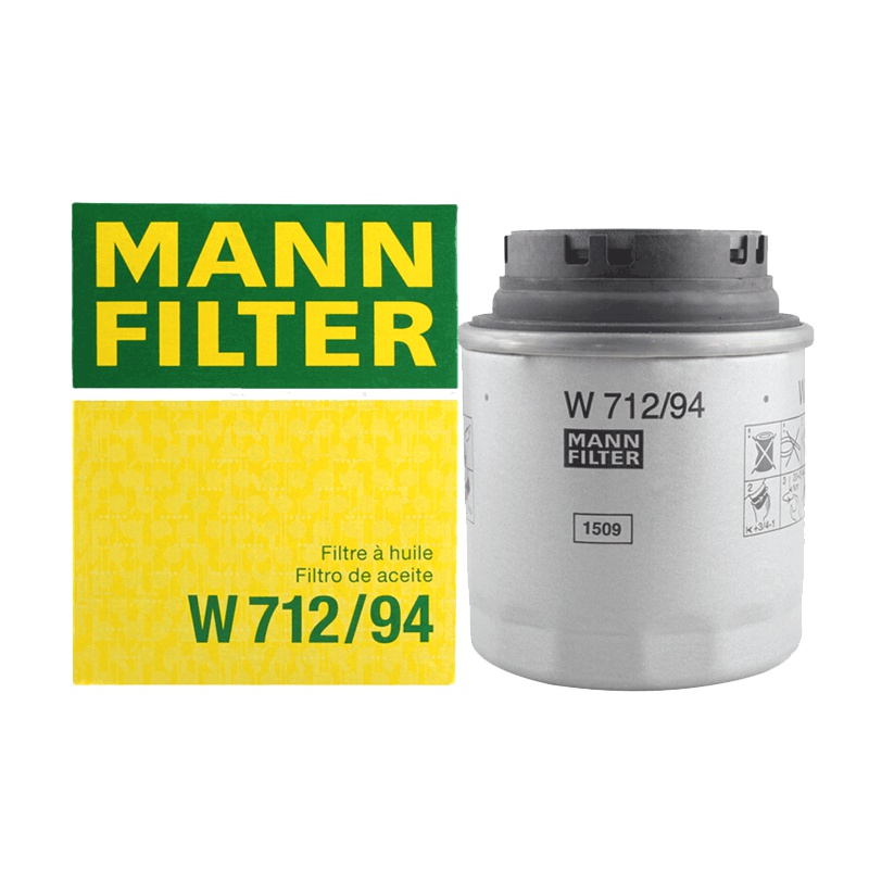 曼牌(MANN)机滤W712/94适配迈腾/朗逸/途安/途观(5N)/甲壳虫/尚酷3/伊比飒/奥迪A1/进口A3