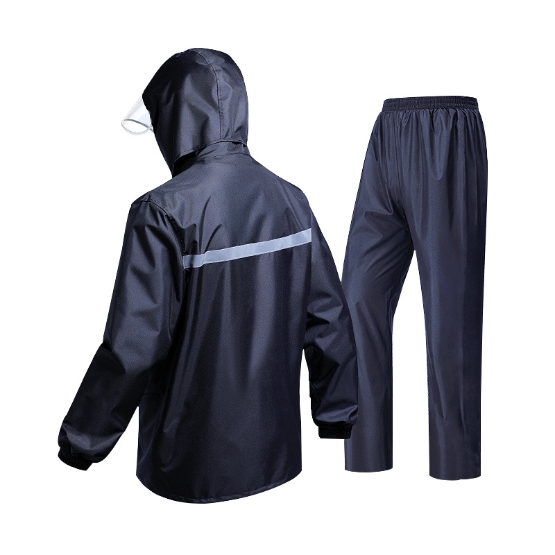趣行 雨衣雨裤套装涤丝纺轻便款 电动车摩托车防风骑行雨衣 户外旅游防飞沫防唾液简易防护 XXXL码
