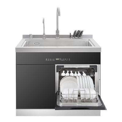 SAST/先科 超声波集成水槽304不锈钢一体嵌入式10套洗碗机900mm消毒柜家用果蔬洗菜机 XK-MX900Z