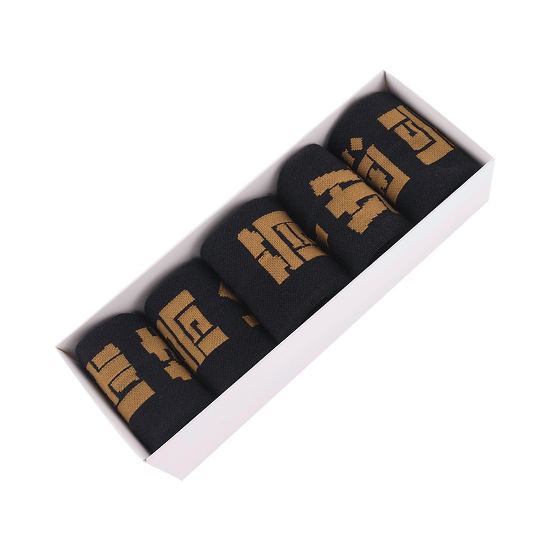 都市丽人5双装原宿街头欧美ins风运动滑板嘻哈潮流男士中筒袜4C8401