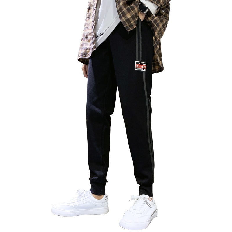 庄吉 2019年春秋季新款男士休闲裤时尚潮流修身小脚长裤九分裤JU-AQ-9001