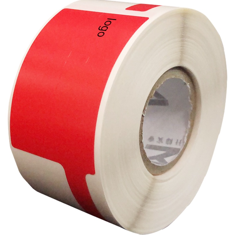 开仰(KAIYANG)P-50R-LT-SC预印logo尾签不干胶标签纸45*30+50mm/150片/卷 红色