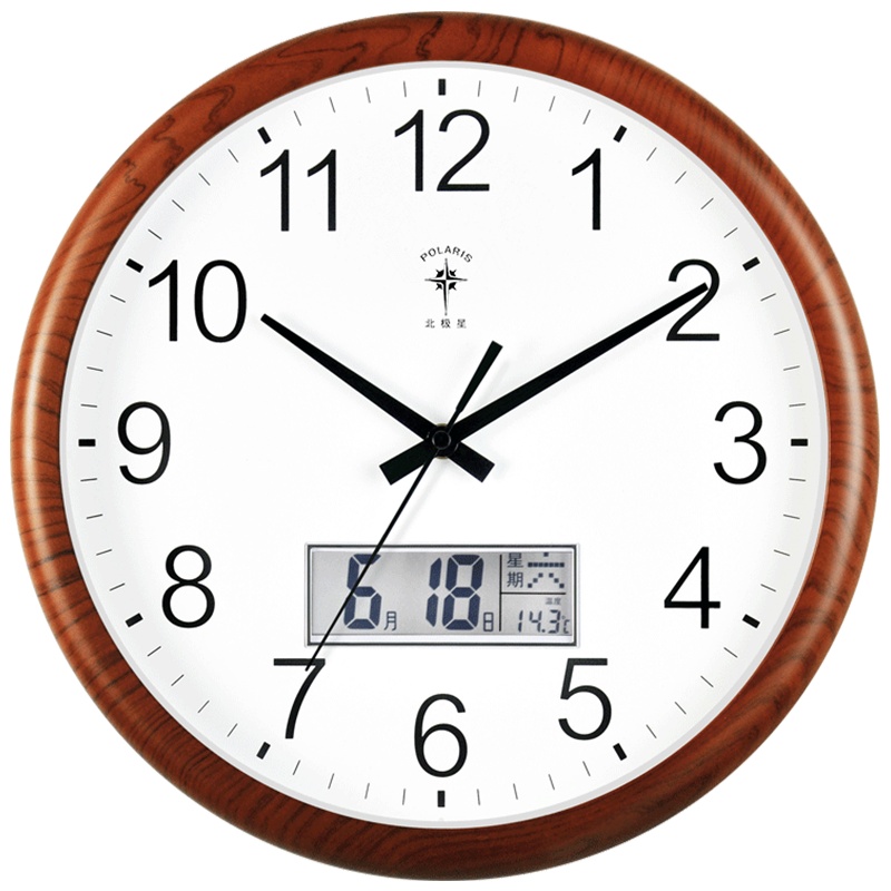 北极星(POLARIS)挂钟钟表客厅时钟石英钟创意静音家用客厅卧室装饰时尚现代简约高档中式挂表