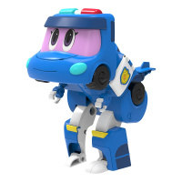 灵动创想(LDCX)帮帮龙出动 幼儿早教益智儿童玩具变形机器人警车 帮帮龙发声变形系列-菲俪5962