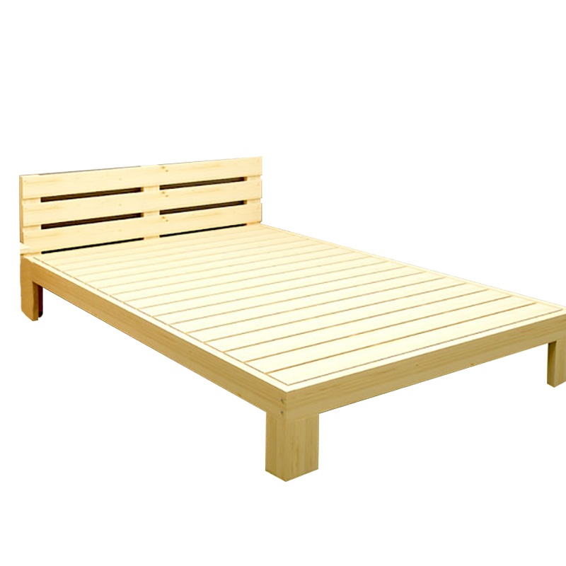 欧宝美木单人床双人床公寓床实木床1.2米宽不带抽