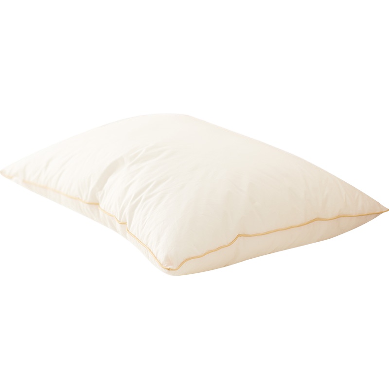 苏宁极物 超柔羽丝绒枕头全棉纯棉面料成人家用枕芯单人护颈高低枕